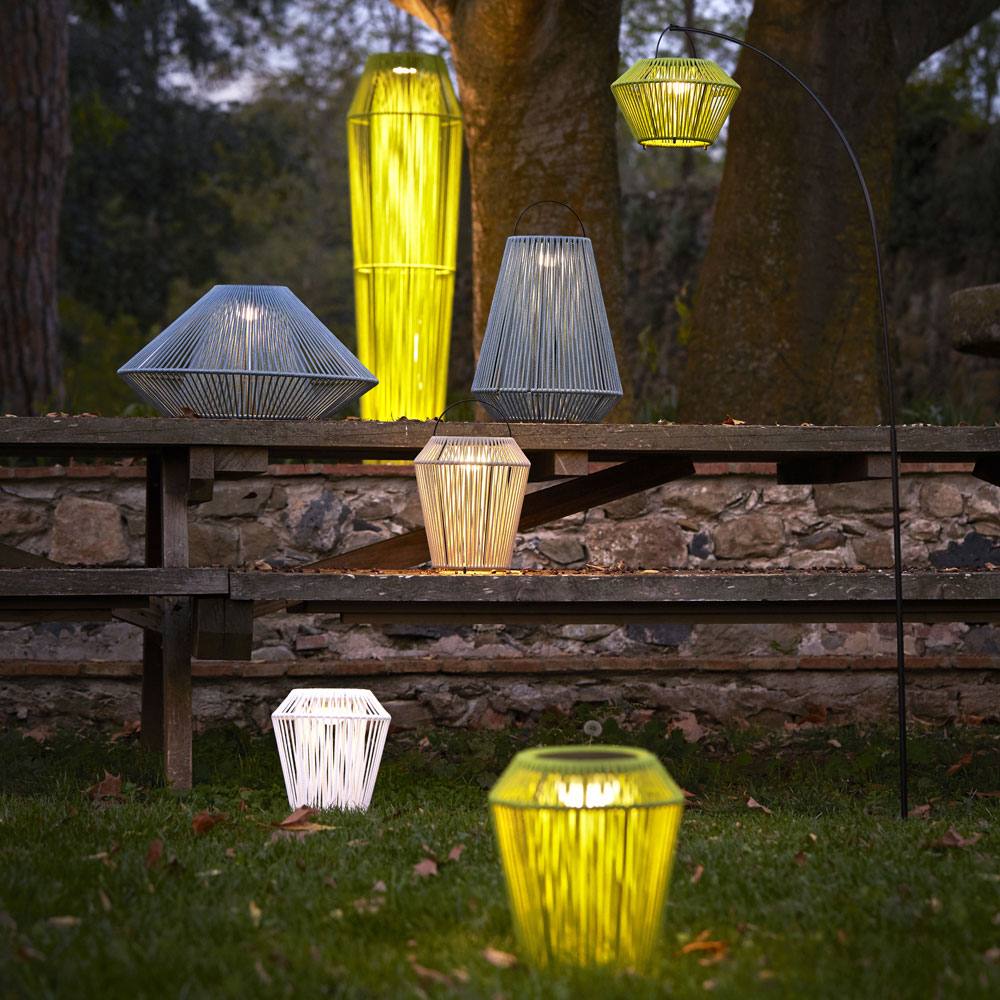 Koord Outdoor LED Rechargeable Table Lamp in Outside Area.