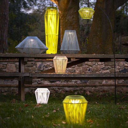 Koord Outdoor LED Rechargeable Table Lamp in Outside Area.