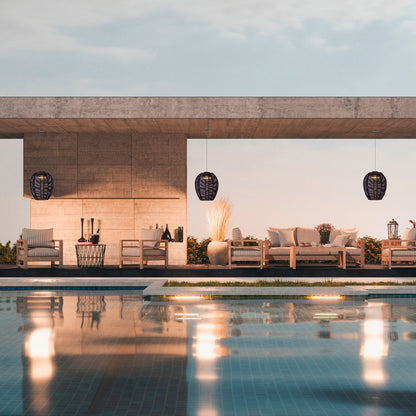 Meisy Outdoor LED Pendant Light in Outside Area.