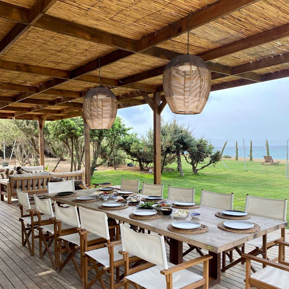 Meisy Outdoor LED Pendant Light in Outside Area.