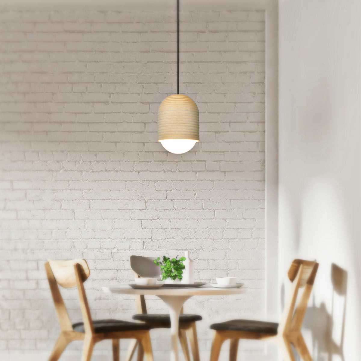 Nucli Outdoor Pendant Light in living room.