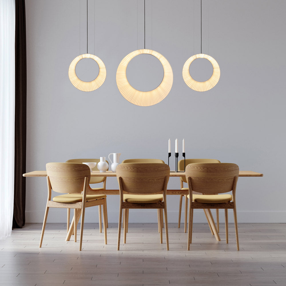 Sol-Ixent LED Pendant Light in dining room.