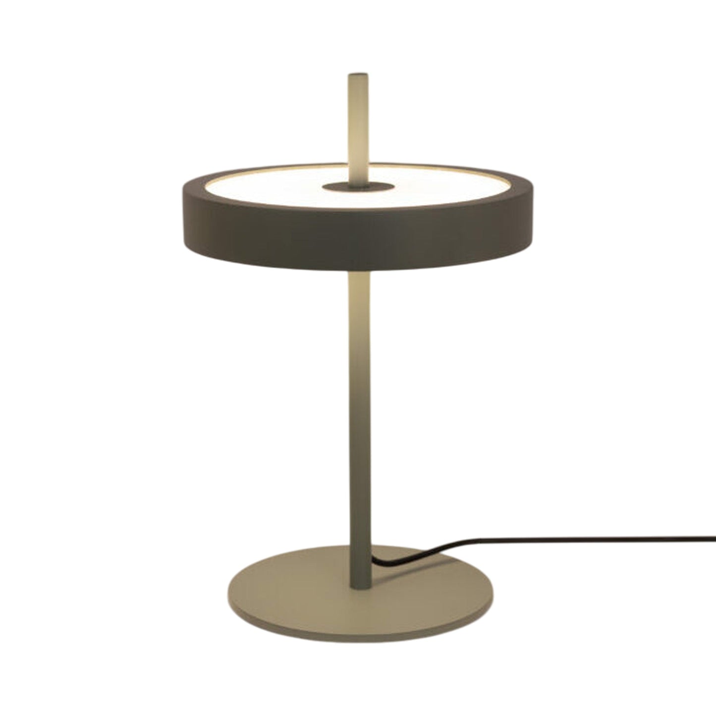 Spin LED Table Lamp in Black (7.5-Inch).