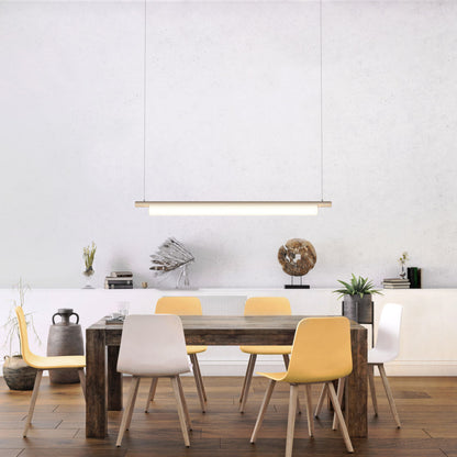 Stick LED Pendant Light in dining room.