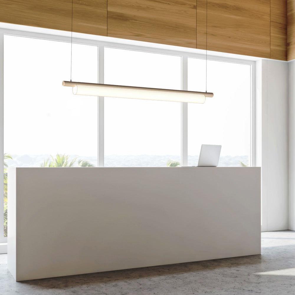 Stick LED Pendant Light in living room.