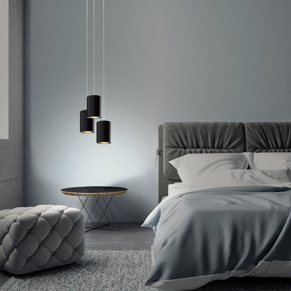 Tubs Pendant Light in bedroom.