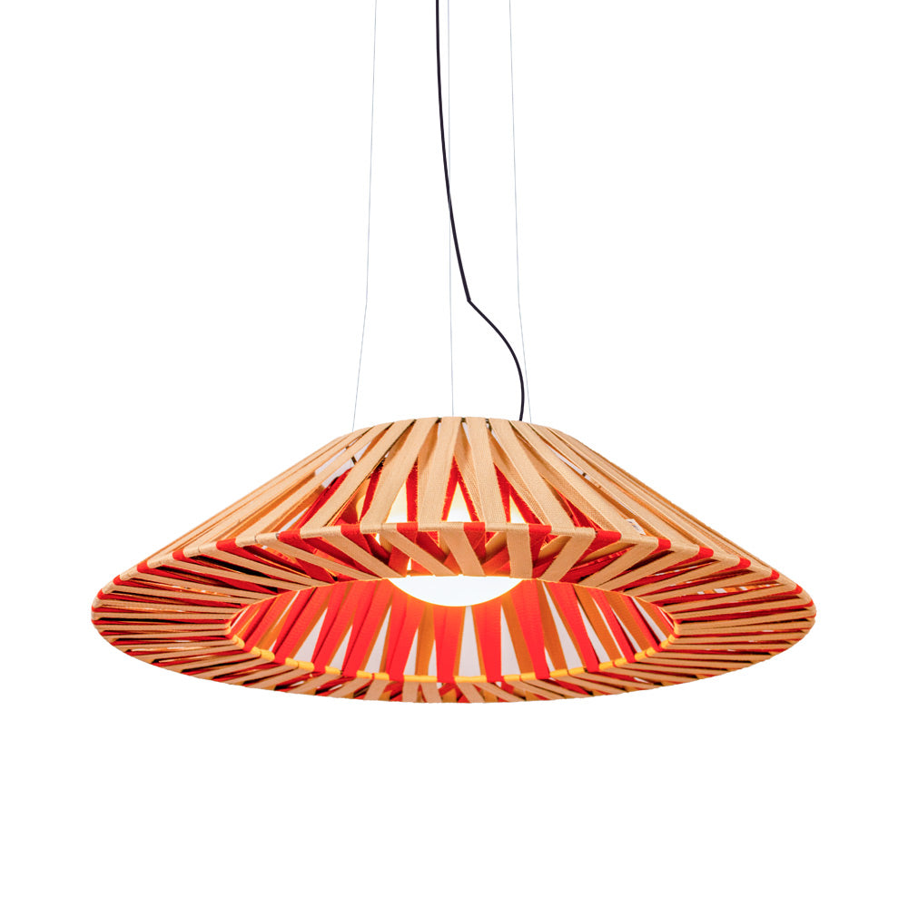 Zig-Zag Outdoor LED Pendant Light (27.5-Inch).