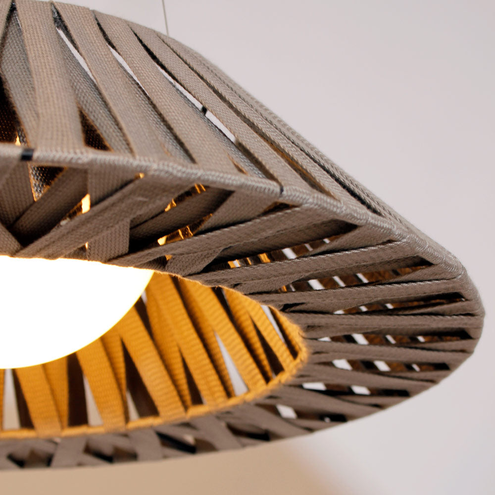 Zig-Zag Outdoor LED Pendant Light in Detail.