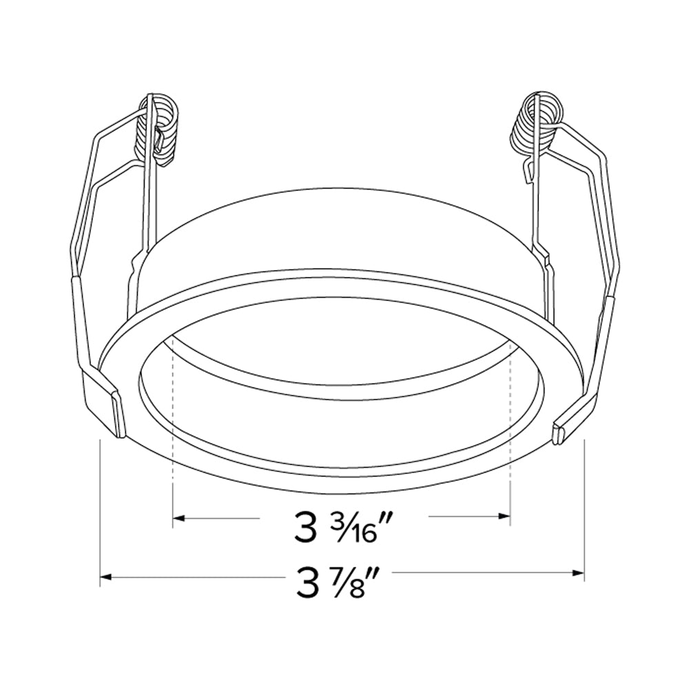 3" Knife Edge Wood Ceiling Trim - line drawing.