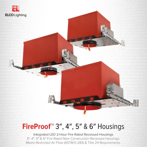 3" New Construction 2-Hour Fire Rated IC Airtight Housing in Detail.