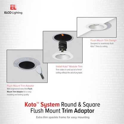 3" Square Flush Mount Trim Adaptor in Detail.