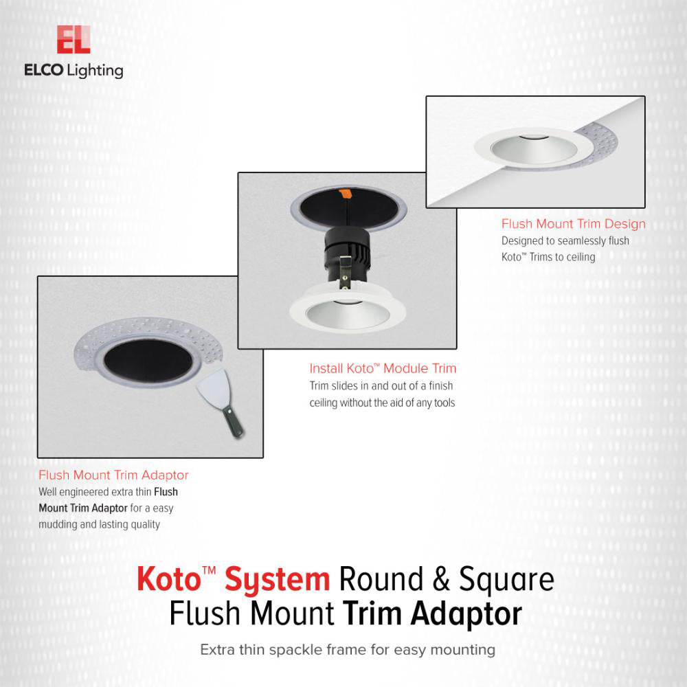 4" Round Flush Mount Trim Adapter in Detail.