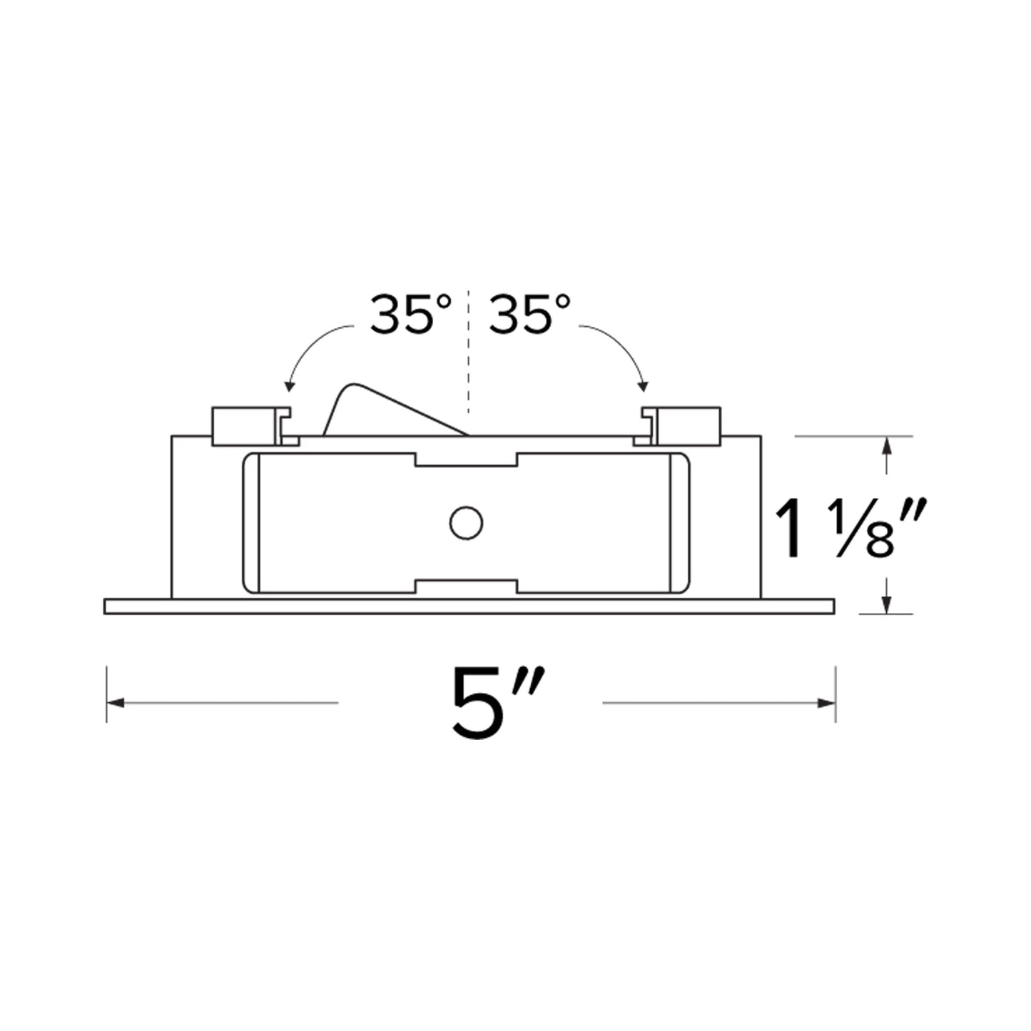 Flexa™ 4" Round Baffle - line drawing.