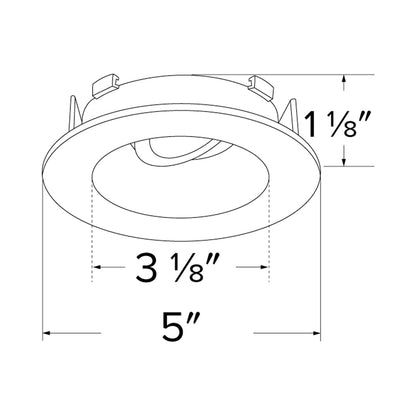 Flexa™ 4" Round Reflector - line drawing.