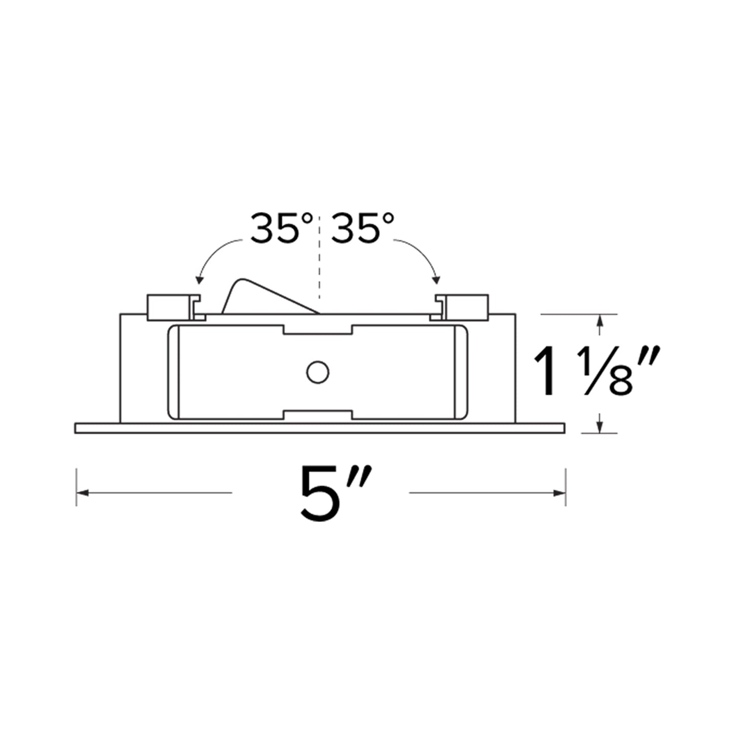 Flexa™ 4" Round Reflector - line drawing.