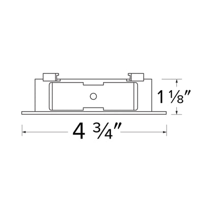 Flexa™ 4" Square Baffle - line drawing.