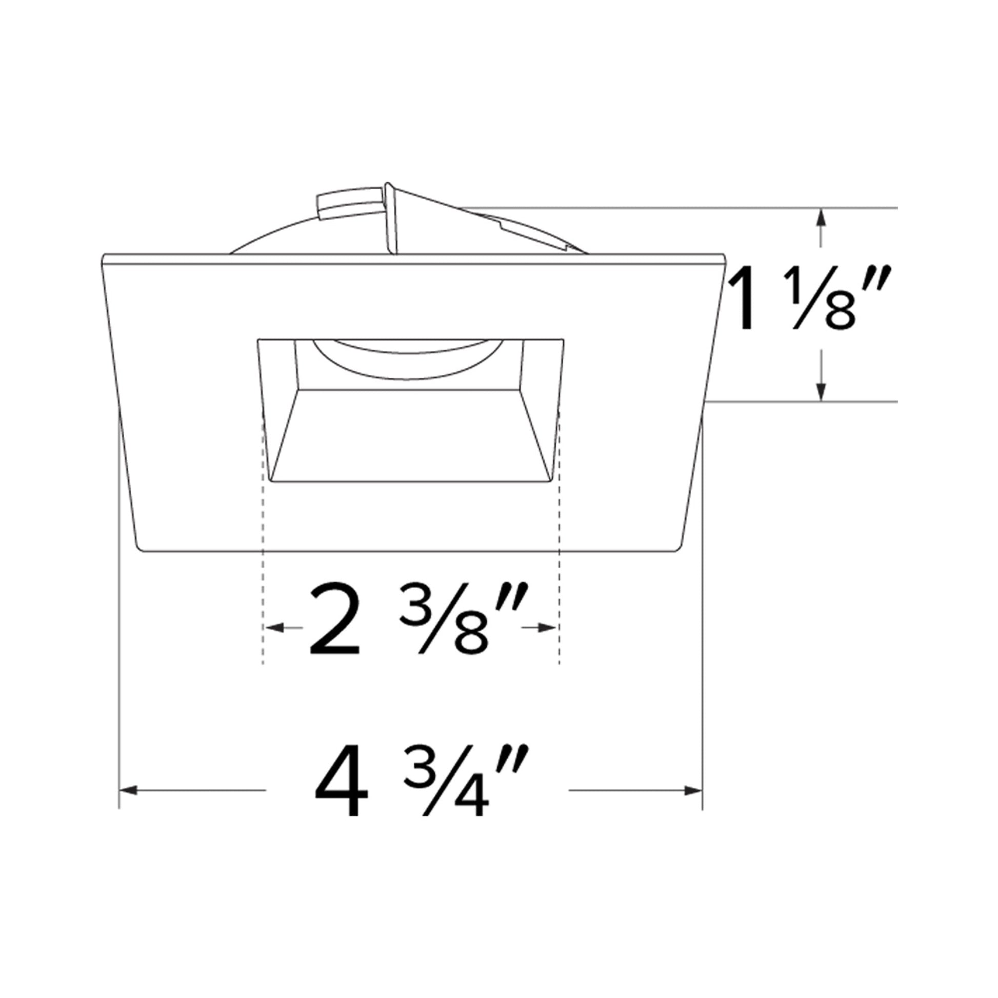 Flexa™ 4" Square Reflector - line drawing.