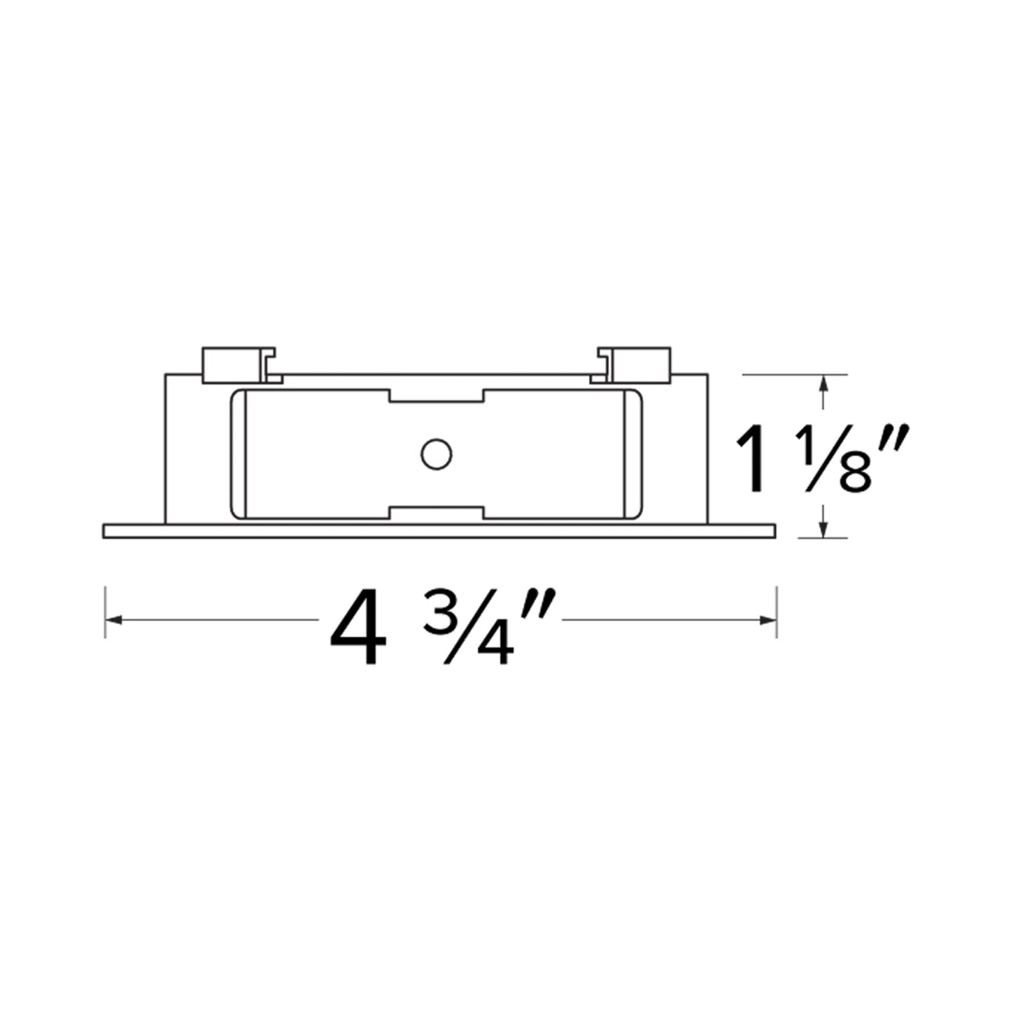 Flexa™ 4" Square Reflector - line drawing.