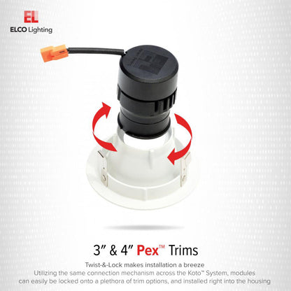 Pex™ 3" Round Adjustable Baffle in Detail.