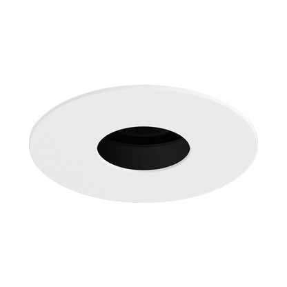 Pex™ 3" Round Adjustable Pinhole in Black with White Trim.