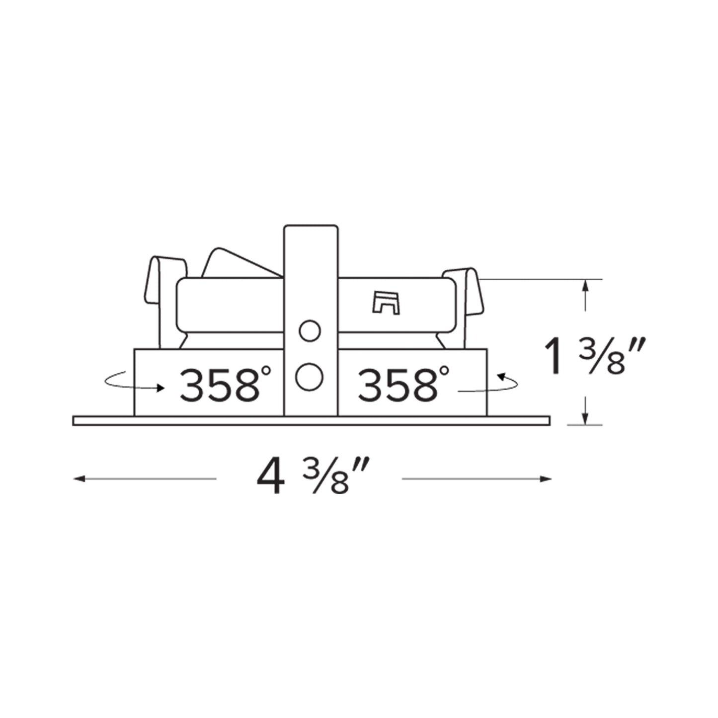 Pex™ 3" Round Adjustable Pinhole - line drawing.