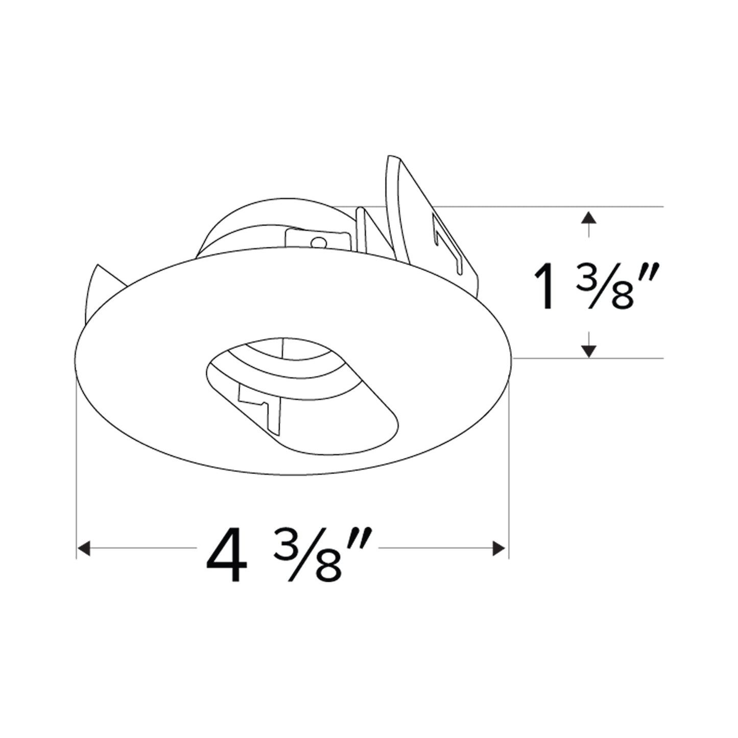 Pex™ 3" Round Adjustable Slot Aperture - line drawing.