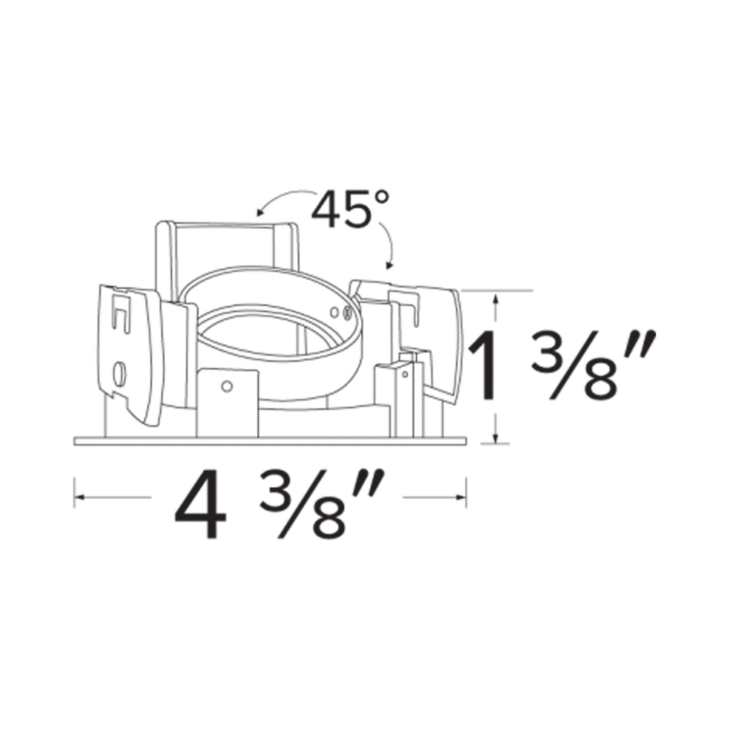 Pex™ 3" Round Adjustable Slot Aperture - line drawing.