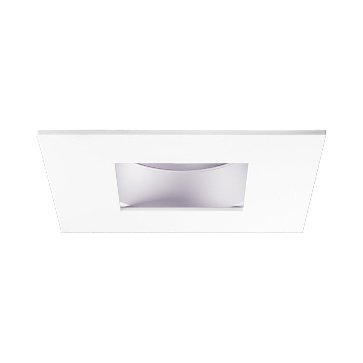 Pex™ 3" Square Adjustable Pinhole in Haze with White Trim.