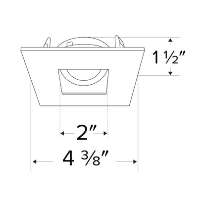 Pex™ 3" Square Adjustable Pinhole - line drawing.