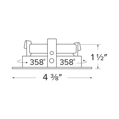 Pex™ 3" Square Adjustable Pinhole - line drawing.