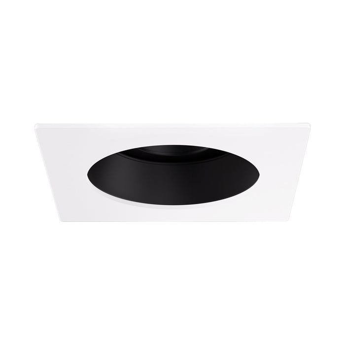 Pex™ 3" Square Adjustable Reflector in Black with White Trim.