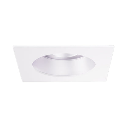 Pex™ 3" Square Adjustable Reflector in Haze with White Trim.