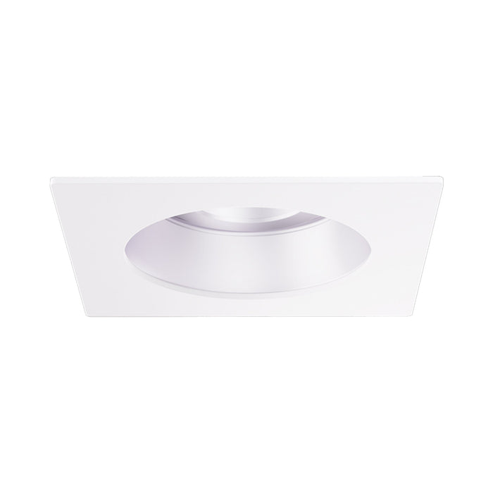 Pex™ 3" Square Adjustable Reflector in Haze with White Trim.