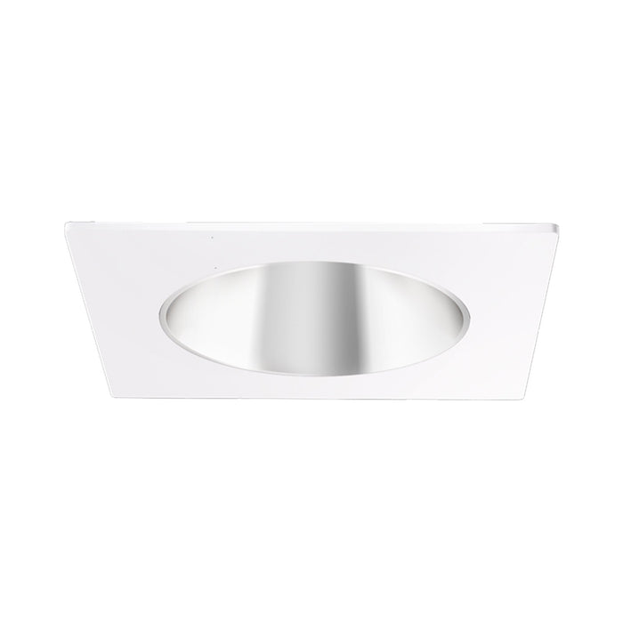 Pex™ 3" Square Deep Reflector in Chrome with White Trim.
