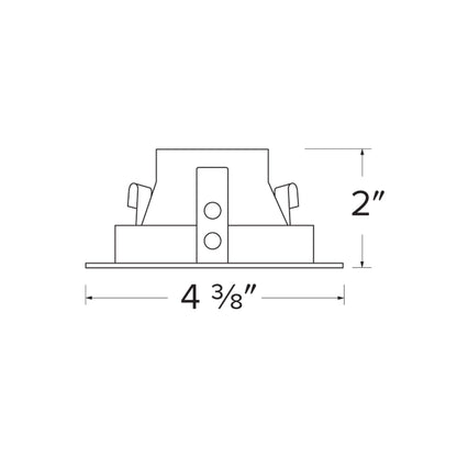 Pex™ 3" Square Deep Reflector - line drawing.