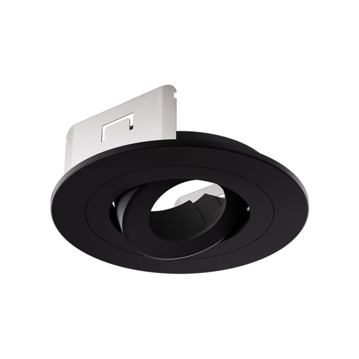 Pex™ 4" Diecast Round Adjustable Spot Trim in Black.