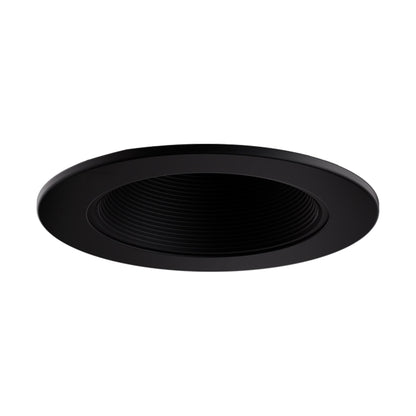 Pex™ 4" Round Adjustable Phenolic Baffle in Black.