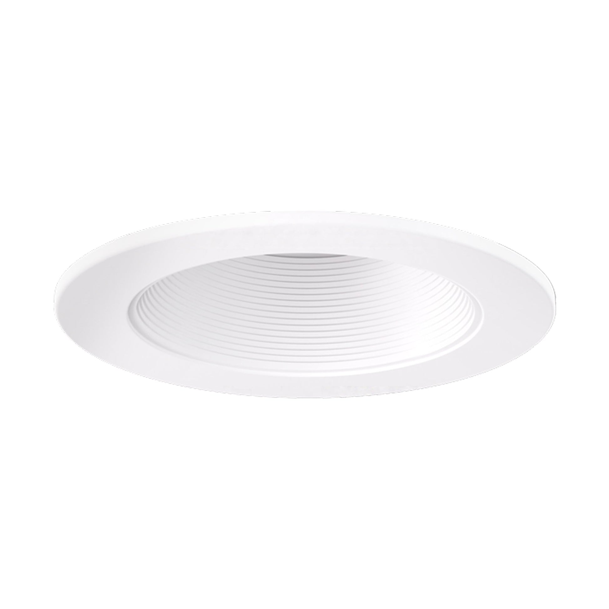 Pex™ 4" Round Adjustable Phenolic Baffle in White.