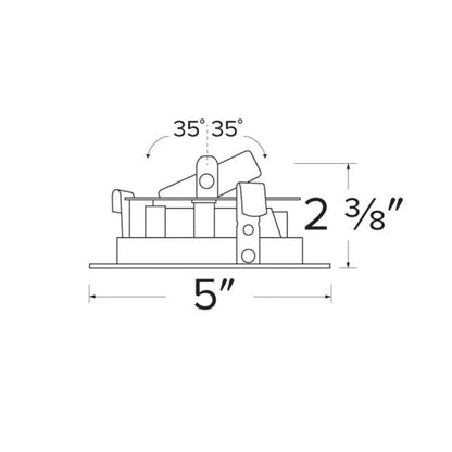 Pex™ 4" Round Adjustable Phenolic Baffle - line drawing.