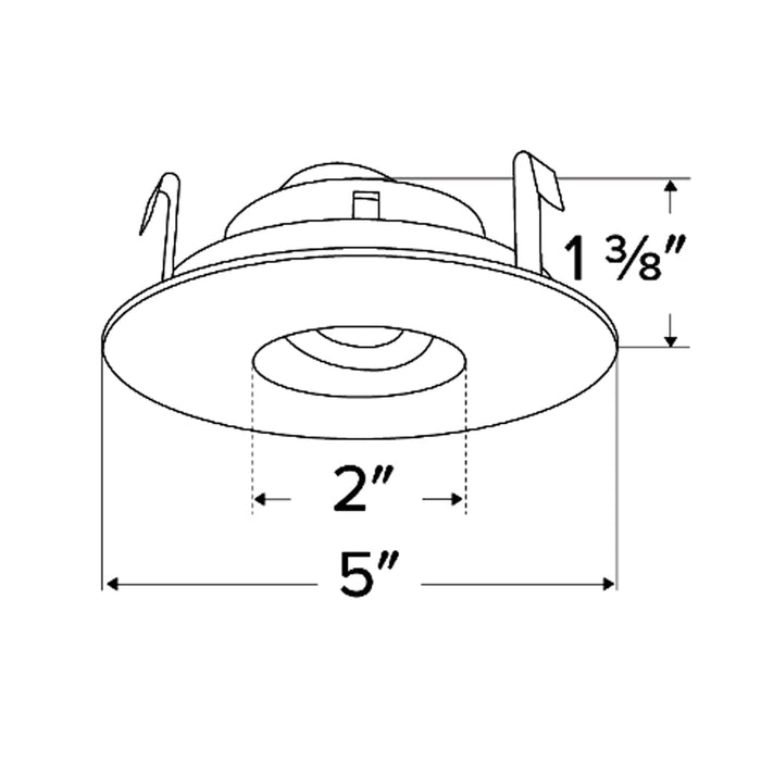 Pex™ 4" Round Adjustable Pinhole - line drawing.