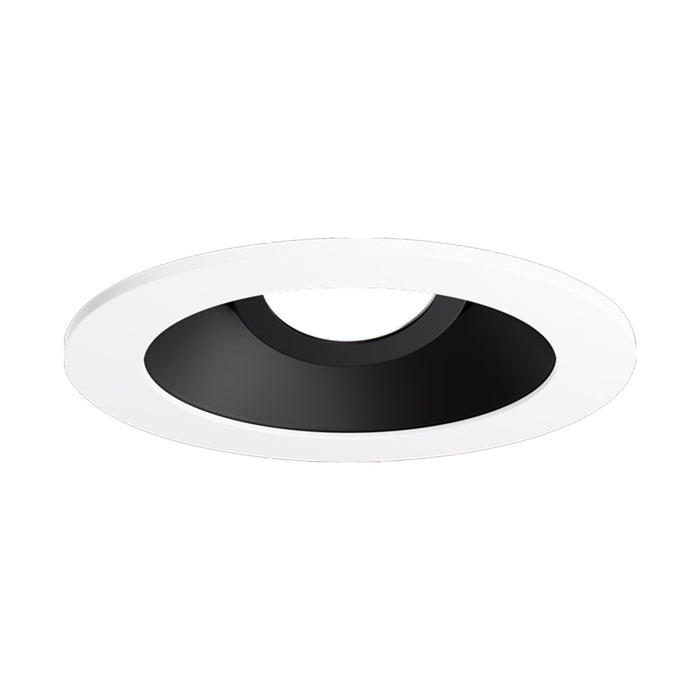 Pex™ 4" Round Adjustable Reflector in Black with White Trim (None Lens).