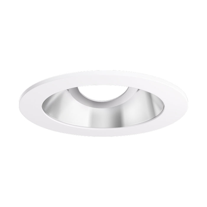 Pex™ 4" Round Adjustable Reflector in Chrome with White Trim (None Lens).