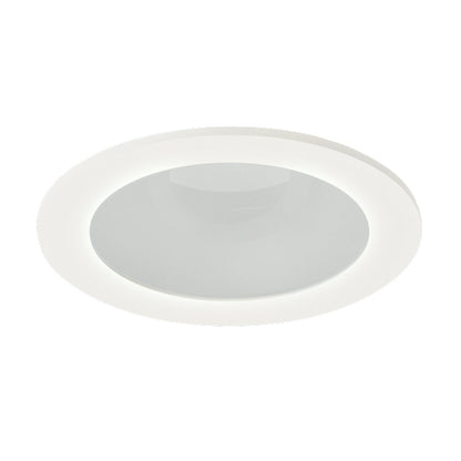 Pex™ 4" Round Adjustable Reflector in Black with White Trim (Frosted Lens).