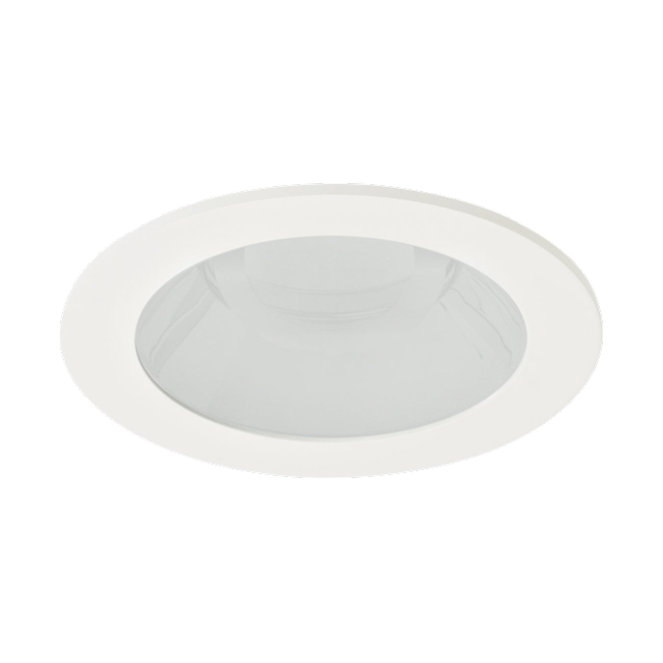 Pex™ 4" Round Adjustable Reflector in Chrome with White Trim (Frosted Lens).