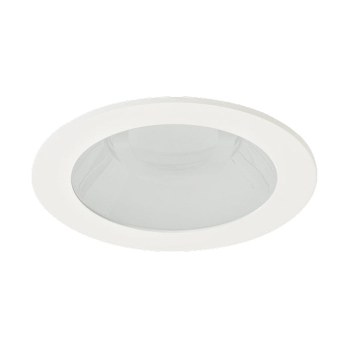 Pex™ 4" Round Adjustable Reflector in Chrome with White Trim (Frosted Lens).