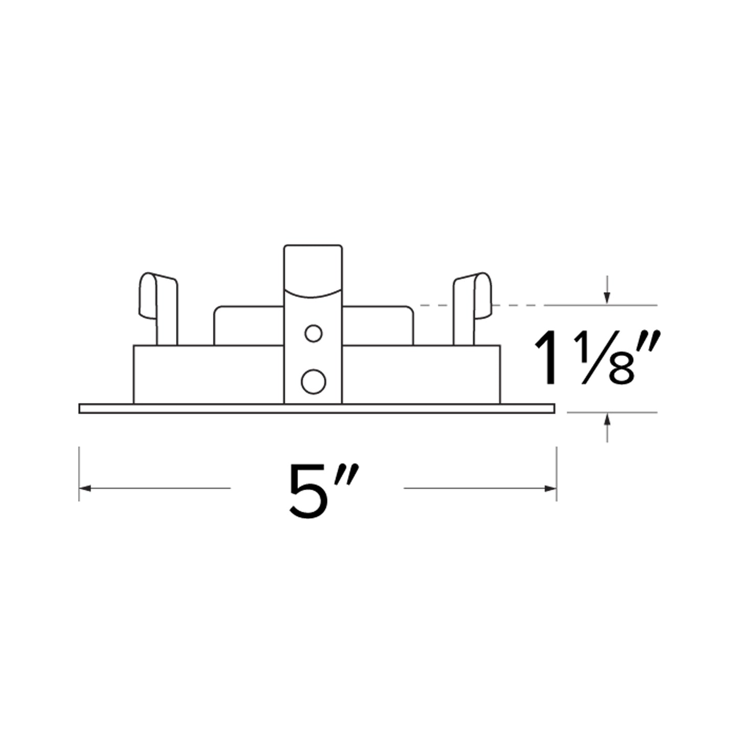 Pex™ 4" Round Shallow Reflector - line drawing.