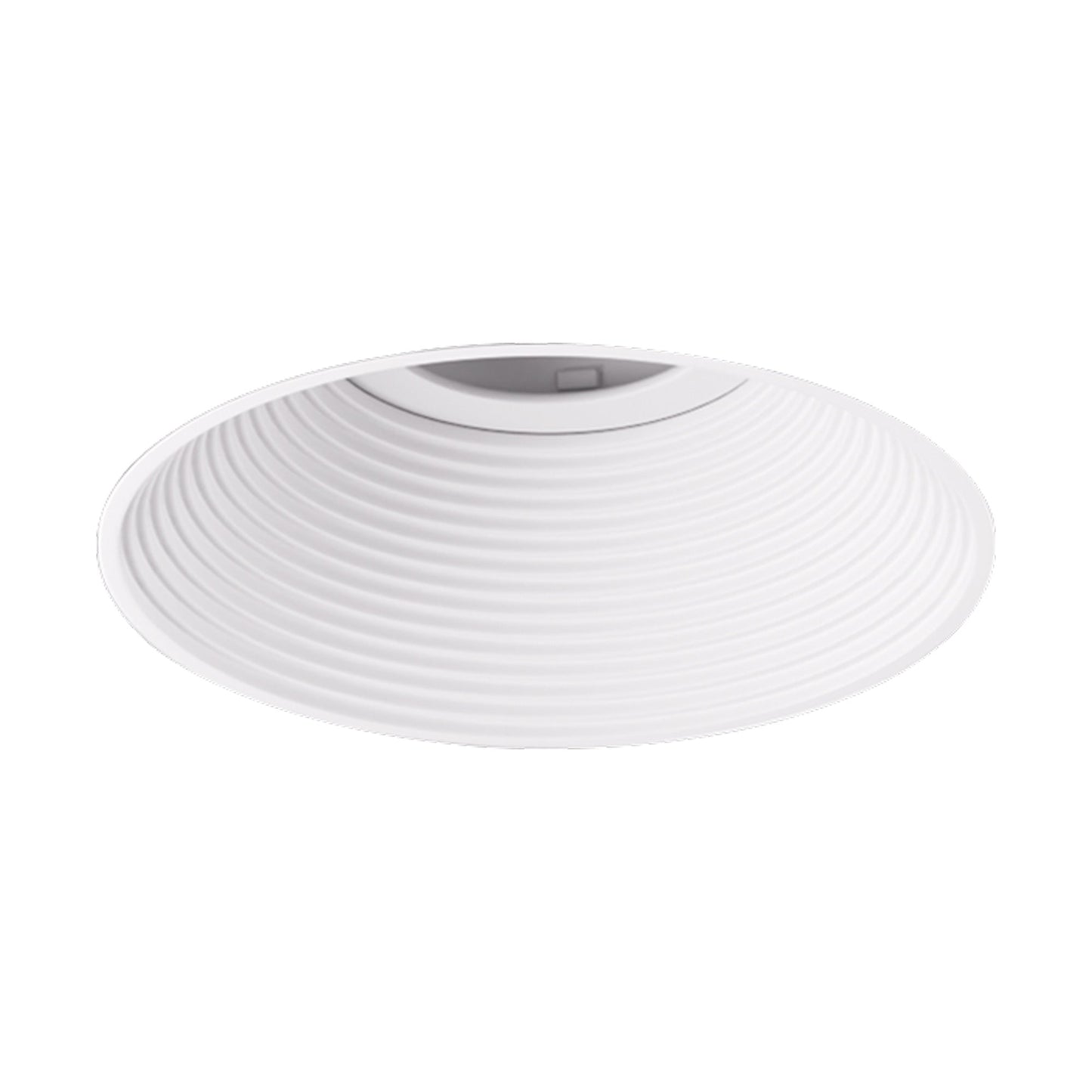 Pex™ 4" Round Trimless Adjustable Baffle Trim in White.