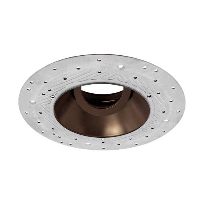 Pex™ 4" Round Trimless Adjustable Smooth Reflector Trim in Bronze.