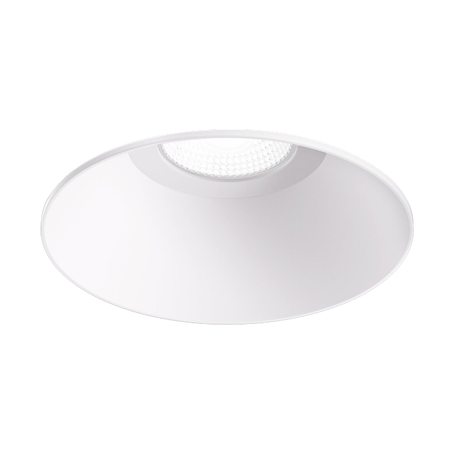 Pex™ 4" Round Trimless Smooth Reflector Trim in White.