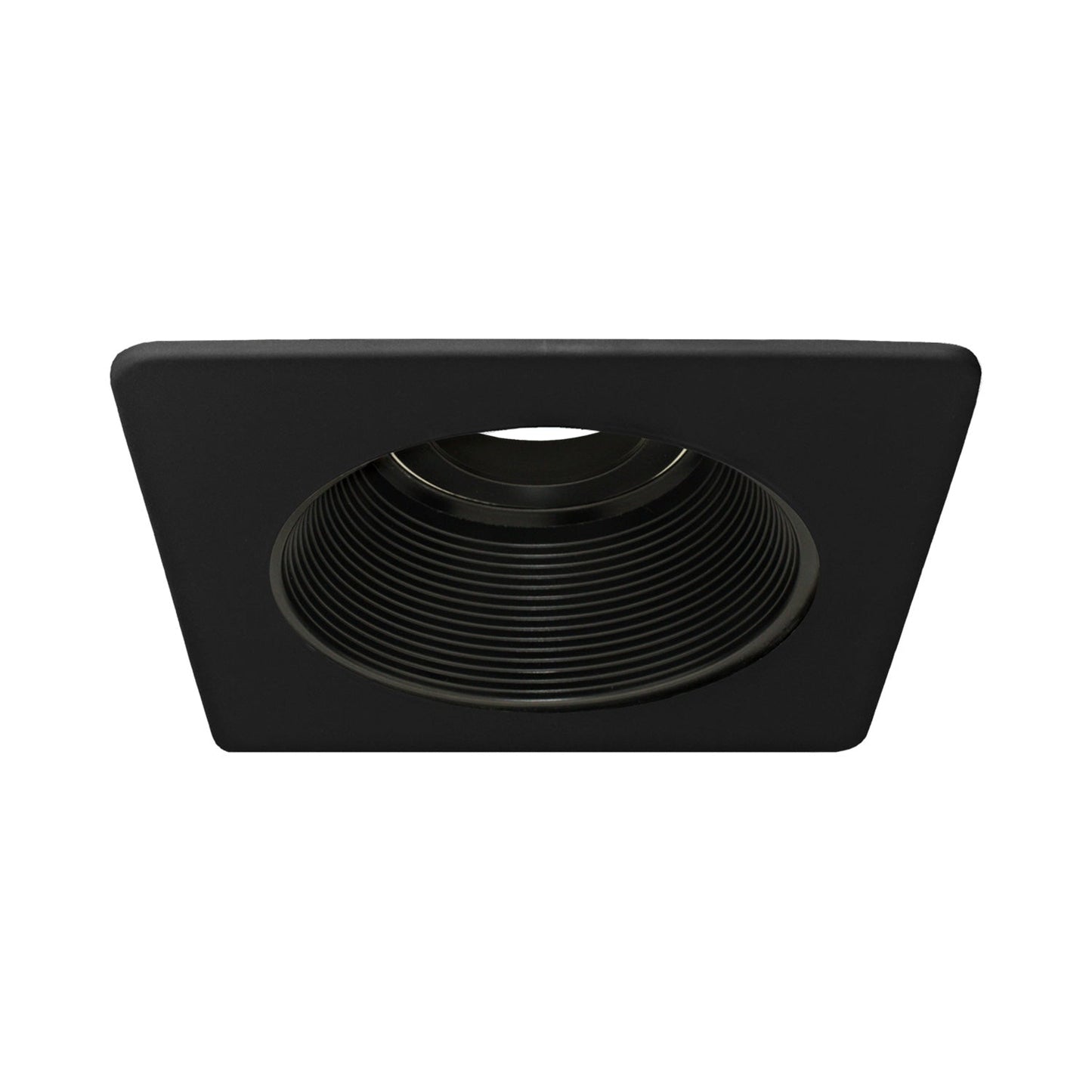 Pex™ 4" Square Adjustable Phenolic Baffle in Black.